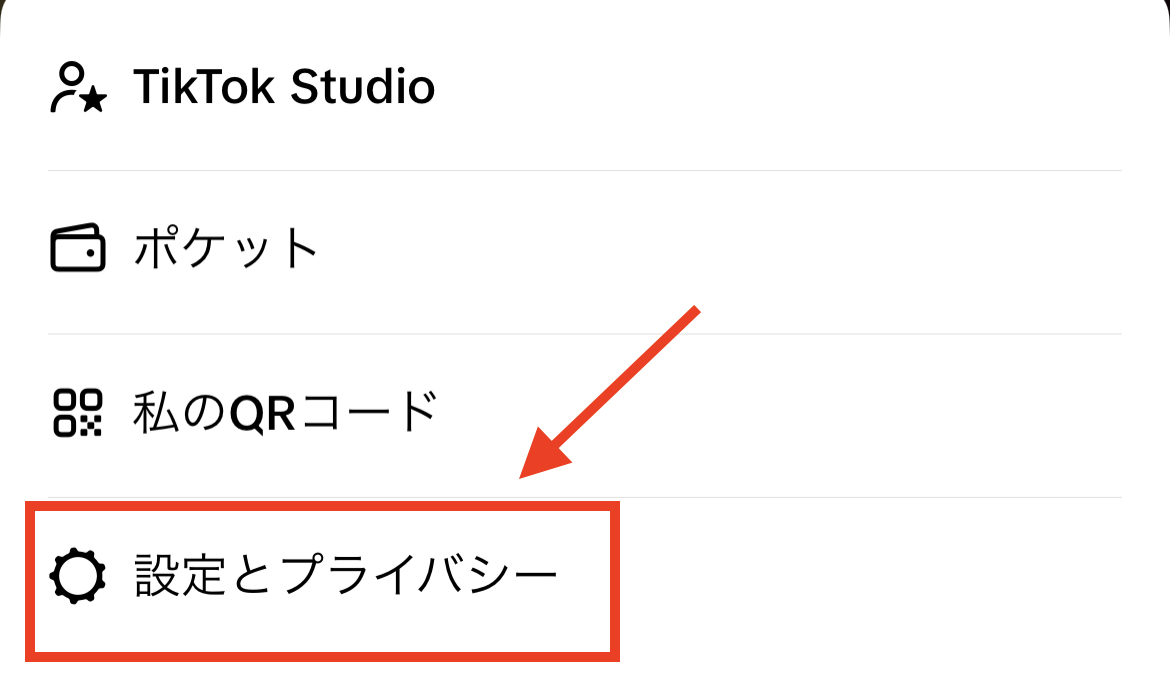 TikTok　設定とプライバシー