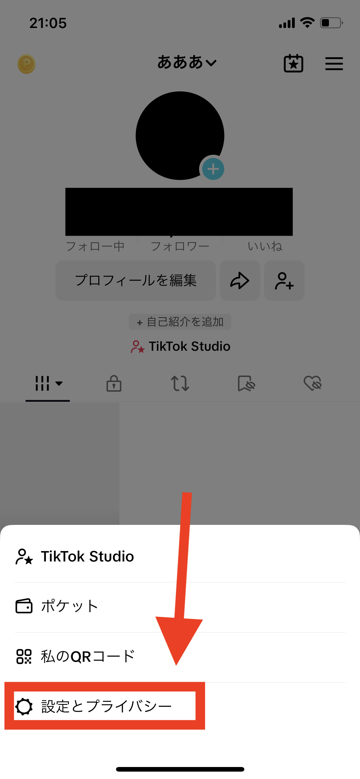 TikTok 設定とプライバシー