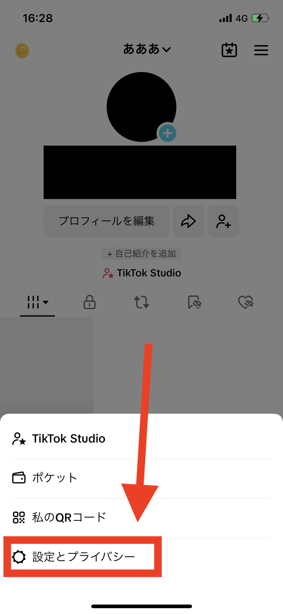 TikTok 設定とプライバシー