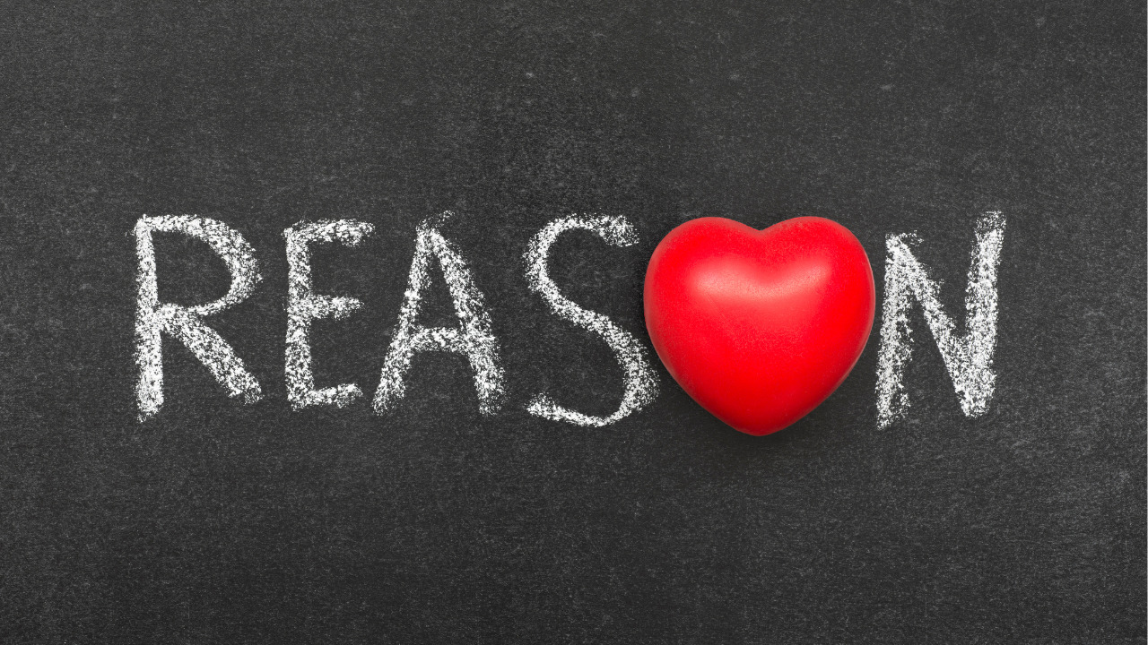 黒板に書かれたREASONという文字