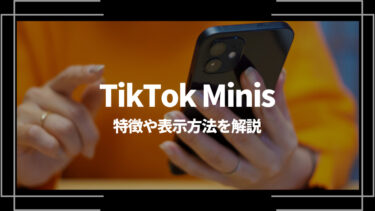 TikTok Minisとは？特徴や表示方法を解説